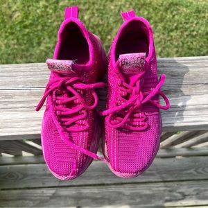 Worn Fushia Steve Madden sneakers (size 4)